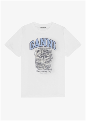 Kitty Margot tee Bright White T4272 Ganni 